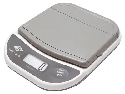 Immagine prodotto di Bilancia per lettere - Bilancia digitale fino a 2000 g - Bianco e grigio - Con batterie