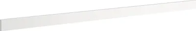 A white linear object, likely a trim or rail, is presented against a white background.