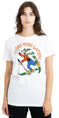 Produktbild von Disney Mickey Mouse Friends Ski You Later Goofy Damen T-Shirt, Weiß, XXL