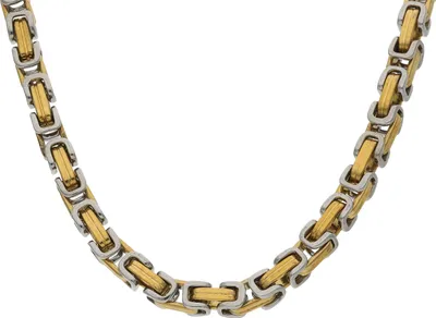 Produktbild von Königskette Edelstahl Goldplattiert JL28-05-1076 Breite 4,1 mm, Länge 50 cm