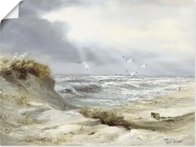 Produktbild von ARTland Poster Dünen an der stürmischen See Größe: 80x60 cm