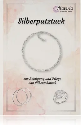 Produktbild von MATERIA by Matthias Wagner Silberputztuch Silber Reinigungstuch Poliertuch Putztuch für Schmuck aus Baumwolle Z25