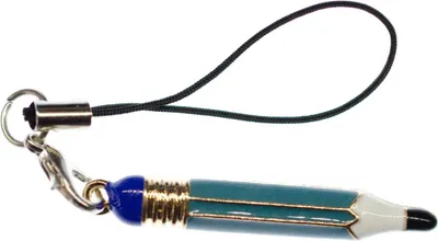 Produktbild von Bleistift Handyanhänger Miniblings Anhänger Handy Zeichnen Stift blau Malen Künstler