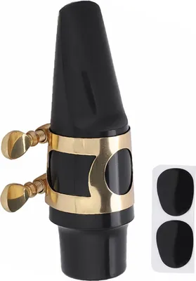 Obrázok produktu pre Náustok na altový saxofón z ABS s viečkom, kovovou sponou a podložkami pod jazýčky – hudobné nástroje