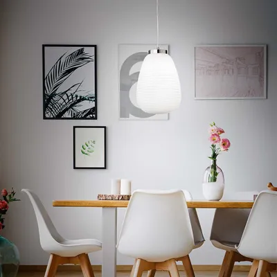 Produktbild von Fabas Luce Pendellampe Cora Weiß Oval