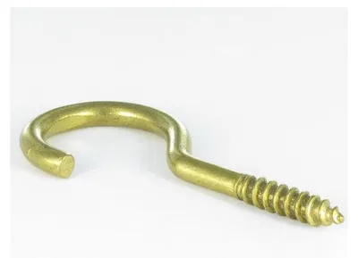Produktbild von Schraubhaken mit Holzgewinde Messing 2,5 x 16