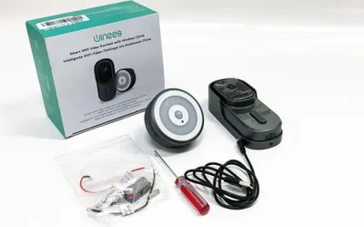 Produktbild von Video Türklingel Kamera mit Gong,Winees 1080P Akku Türklingel mit kamera kabellose mit Alexa,Wlan Türglocke mit PIR Bewegungserkennungund Warnmeldung,Wasserdicht video doorbell,Nachtsicht 2 Wege Audio
