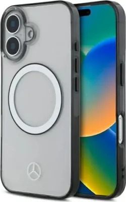 Obrázek produktu pro Pouzdro Magsafe s potiskem loga Mercedes pro Iphone 16 - průhledné