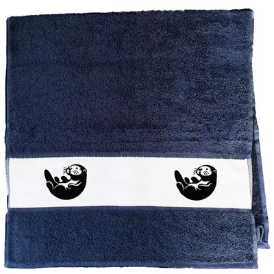 Produktbild von Huuraa Handtuch Otter Silhouette 50x100cm French Navy Baumwolle Handtuch Geschenkidee