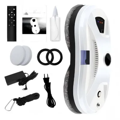 Produktbild von Intelligenter Fensterputzroboter mit Sprühfunktion, Doppelte Rotationsmopps, Fernbedienung, KI-Sensor, 5-Schicht-Mikrofaser, 5600Pa