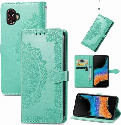 Produktbild von König Design Hülle kompatibel mit Samsung Galaxy Xcover 6 Pro Kunstleder Handyhülle - Handy Case Grün