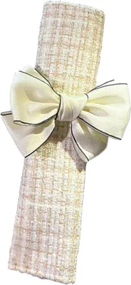 Produktbild von Kunststoff- und Baumwoll-Beinschoner, Schulterstütze gegen Knautschzone des Gurtes - cremefarben - beige Streifen, 21 x 6 cm