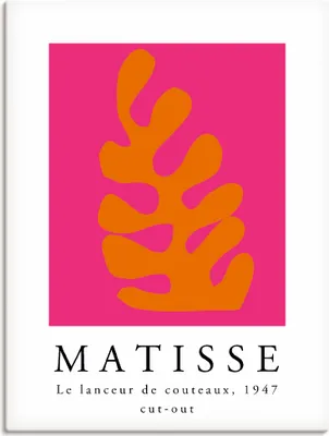 Produktbild von ARTland Leinwandbild Matisse der Messerwerfer - orange Größe: 30x40 cm
