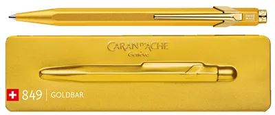 Obrázok produktu pre Caran d-Ache 849 Goldbar, Klip, Zasúvacie pero so sponou, Doplňovacie, Modrá, 1 kusov