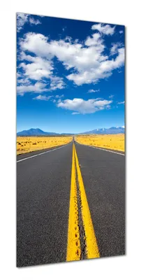 Produktbild von Wallario selbstklebende Duschrückwand 70 x 190 cm mit Motiv Route 89 in Arizona - Am Ende der Horizont - Wandverkleidung mit Hochglanzlaminat in Glasoptik