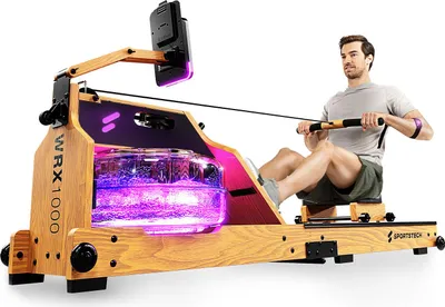 Produktbild von Sportstech Rudergerät WRX1000_OAK | Moderne LCD-Anzeige | LED-Feedback | Klappbar