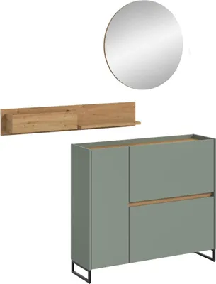 Produktbild von Garderoben-Set Drive 4 | Salbei / Artisan Oak | 3-teilig