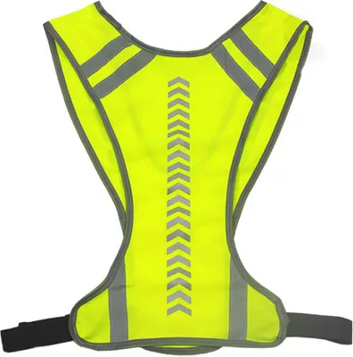Produktbild von Unisex Warnung Nacht Laufen Radfahren Sicherheit Hohe Sichtbarkeit Reflektierende Weste Jacke-Fluoreszierendes Gelb