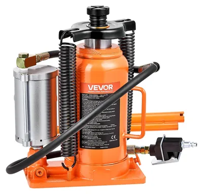 Image de Cric pneumatique VEVOR 20 tonnes Capacité de levage 260-495 mm, cric pneumatique/manuel avec pompe pour SUV Pickup Camions Camping-cars Réparation automobile