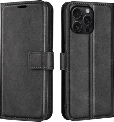 Produktbild von iPhone 16 Pro Max Hülle - Coverup Deluxe Klapphülle - Schwarz