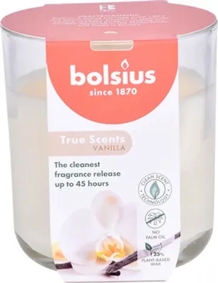 Immagine prodotto di Candela profumata in vetro TRUE SCENTS vaniglia 9 x 10 cm 210 g