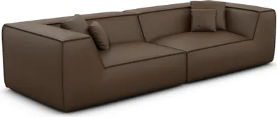 Produktbild von Echtleder 4-Sitzer Couch Liberia Dunkelbraun