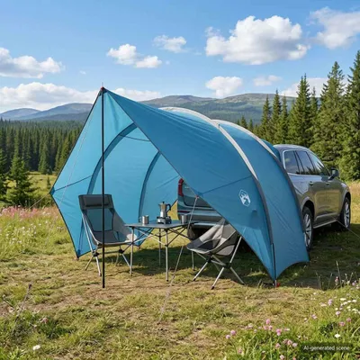 Immagine prodotto di Tende da sole impermeabili Heck, colore blu, dimensioni 405 x 280 x 220 cm