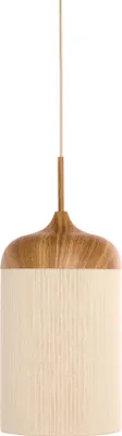 Immagine prodotto di Light & Living - lampada a sospensione - Dania - beige naturale - cotone metallo - Ø 16cm - E27 - 2985443