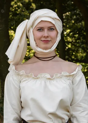 Produktbild von Mittelalter Wimpel, Kopftuch, natur