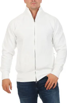 Produktbild von Mivaro Herren Sweatjacke mit Stehkragen aus Baumwolle mit Fleece innen Regular Fit Zwei Wege Reißverschluss Jacke warm bequem für Arbeit Freizeit und Alltag bis 5XL