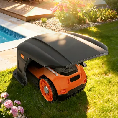 Produktbild von Faziango Rasenmäher Garage Abdeckung Mähroboter Dach Klappbar Unterstand Premium Profi