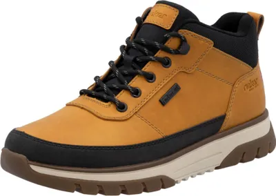 A single brown boot is shown against a white background.