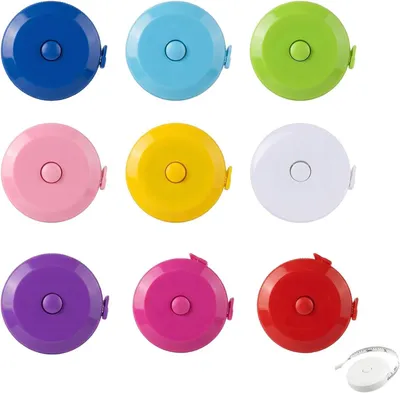 Imagen del producto de Juego de cintas métricas, de 9 piezas, 150 cm, flexibles, para costura y fitness