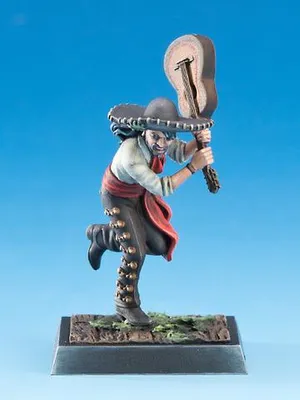 Produktbild von Tabletop-Miniatur El Mariachi Spezialist für Freebooters Fate, Piraten & Kult, inkl. Charakterkarten & Base