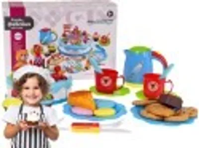 Zdjęcie produktu dla PRZYJĘCIE URODZINOWE zestaw urodzinowy z tortem + akcesoria NIEBIESKIE