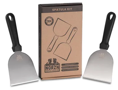 Produktbild von Grillspatel Plancha-Spatel Set - 2 Stück - Edelstahl 304 - Spülmaschinenfest