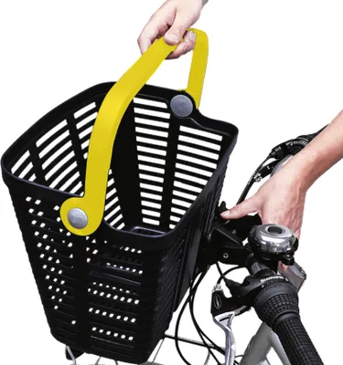 Produktbild von Urban Prime UP-BSK-EBK, Vorderseite, Fahrradkorb, Kunststoff, Schwarz, Gelb