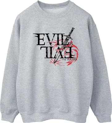 Produktbild von Netflix - "The Witcher Evil Is Evil" Sweatshirt für Herren BI47578 (M) (Grau)