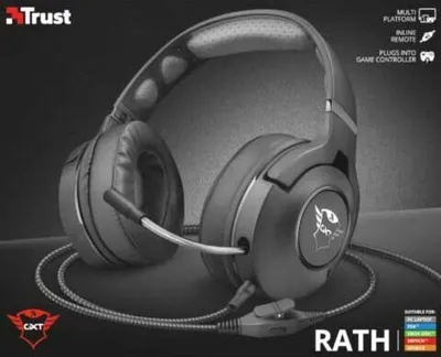 Zdjęcie produktu dla Trust GXT 420 Rath, Przewodowa, 20 - 20000 Hz, Gaming, 354 g, Zestaw słuchawkowy, Czarny