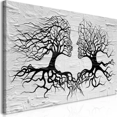 Produktbild von Wandbild Mega XXXL Bäume Liebe 250x125 cm Einteiliger XXL-Format Kunstdruck zur Selbstmontage Leinwandbilder moderne Bilder DIY Wanddekoration Wohnung Deko Abstrakt a-A-0104-ak-e