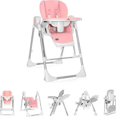 Produktbild von Lorelli Kinderhochstuhl 2 in 1 Camminando Babywippe verstellbar Schwingfunktion rosa