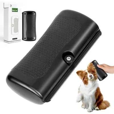 Immagine prodotto di Spazzola per la cura degli animali domestici, pettine per la rimozione del pelo per cani e gatti, colore nero