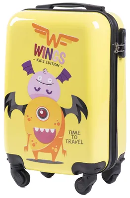 WINGS KIDS Walizka kabinowa twarda Jay Monster 18" - zdjęcie 1