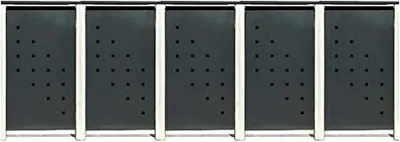 Produktbild von 5 Tailor Mülltonnenboxen Basic für 240 Liter Tonne /Stanzung 3 /Anthrazit / Grau