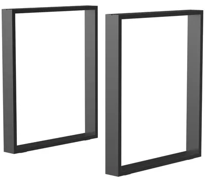 Zdjęcie produktu dla Nogi stołu ze stali - przemysłowa podstawa stołu | Kolor: czarny | Wymiary: 8x60x72 cm