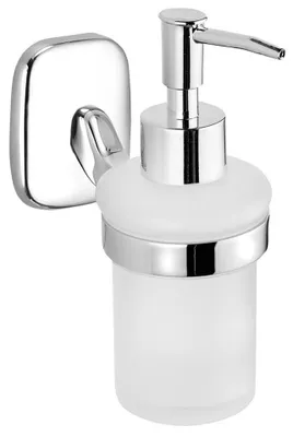 Produktbild von Aqualine RUMBA Seifenspender 160ml, Milchglas, Chrom