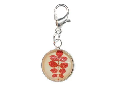 Produktbild von Rote Blätter Charm Anhänger Bettelarmband Miniblings Pflanze Blatt herbstlich