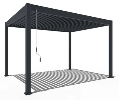 Immagine prodotto di Pergola Weide Deluxe interamente in alluminio 3x4 m con tetto a lamelle, indipendente, antracite