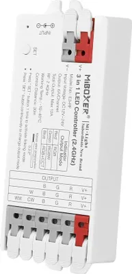 Produktbild von MiBoxer E3-RF 3-in-1 LED Controller – RGB, RGBW  und  RGB+CCT, 12–24V, 12A, 2.4GHz Funksteuerung