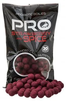 Obrázok produktu pre Boilies (príchuť: jahoda s korením)